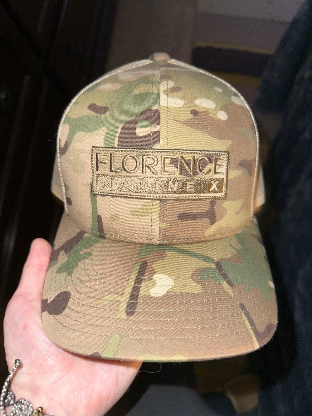Florence Marine X - Camo Trucker Hat